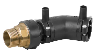 EF Brass Transition Elbow 45 Deg Male