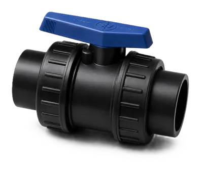 PVC Double Union Ball Valve(Plain Solvent x Plain Solvent