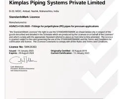 Fittings for polyethylene (PE) pipes for pressure applications