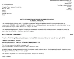 WRAS PE80 2210529 #2 ME 3444 Blue approval letter