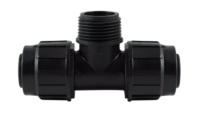 Compression Tee With Male Threaded Branch Offtake