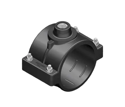 PP Clamp Saddle - PN 10 Black(Brass)